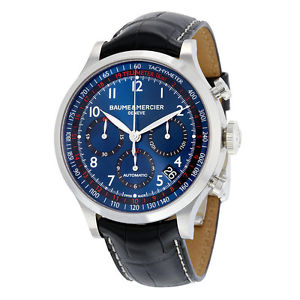 Baume and Mercier Blue Dial Chronograph Automatic Mens Watch 10065