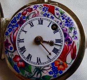 Unique Imperial Russian Verge Fusee Memento Mori Skull Watch.Diamonds in eyes