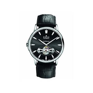 Edox Mens 85021 3 NIN Les Bemonts Analog Display Swiss Automatic Black Watch