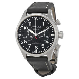 Alpina Startimer Pilot Chronograph Black Dial Automatic Mens Watch AL-860B4S6