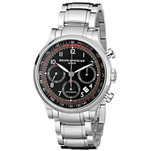 Baume  and  Mercier Mens MOA10062 Automatic Stainless Steel Black Dial Chronogra