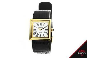 Ladies Chanel Mademoiselle 18k Yellow Gold Swiss Black Alligator Wrist Watch