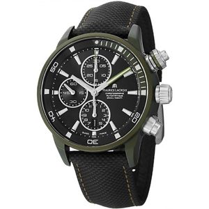 Maurice Lacroix Pontos S Extreme Mens Automatic Chronograph Khaki Aluminium Watc