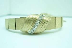 Vintage 14 K gold and diamond ladies watch.