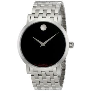 Movado Mens 0606283 Red Label Analog Display Swiss Automatic Silver Watch