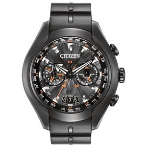 Citizen Watch Satellite Wave Air Mens Quartz Watch with Black Dial Analogue Disp