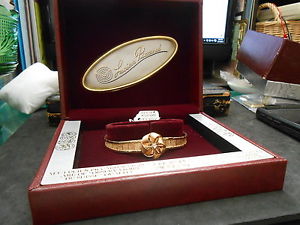 Lucien Piccard 14K Rose & Yellow Gold 25.7g Winding Ladies Watch w/ Diamond Top