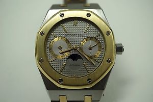 AUDEMARS PIGUET ROYAL OAK STAINLESS STEEL/18K DAY,DATE,MOON #23394 BUY NOW!!