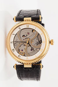 $10,000 ROLF Werthmuller Swiss 22k Gold COIN 14k Gold AUTOMATIC SKELETON Watch