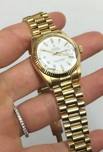 Rolex Datejust 31 mm 6827 6827/8 Oro Gold medio Medium Plexy