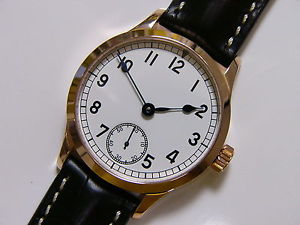 w3 42mm 18K Solid Red Gold Marine Watch Swiss ETA 6498-1