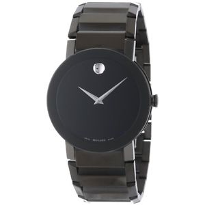 Movado Mens 606307 Black Steel Watch