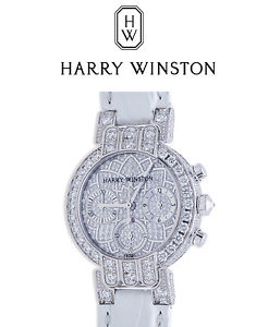 Harry Winston Ladies 18k White Gold Diamond Watch