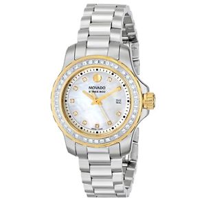 Movado Womens 2600121 Series 800 Stainless Steel Diamond Watch