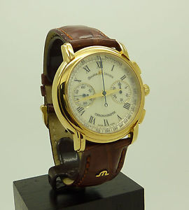 18K GOLD MAURICE LACROIX MASTERPIECE CHRONOGRAPH LIMITED EDITION VALJOUX 23