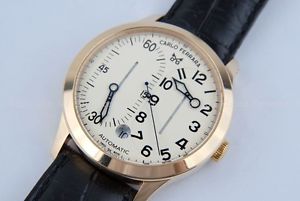 “Limited Edition 150 Pieces” Mint Carlo Ferrara Regulator 18K Yellow Gold Watch