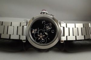Orologio Cartier Pasha C ref. 2324 automatic winter Flower braccialato acciaio