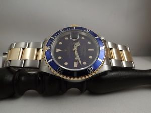 Orologio Rolex Submariner ref. 16613 Acciaio oro seriale E227xxx del 1990 Blu