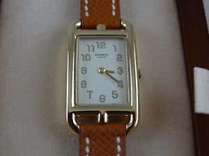 AUTH Hermes Nantucket Yellow Gold Ladies Watch