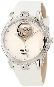 Edox Men's 85012 3 AIN Grand Ocean Automatic White Leather Watch