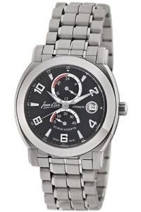 Jean D'eve Men's 847051NS.AA Luna Automatic Black Dial Stainless Steel Watch