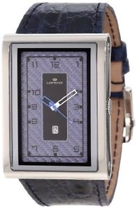 Lorenz Men's 025922CC TB7 Big Rectangular Blue Leather Band Date Watch