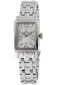 Gevril Women's 8040NB Super Mini White Dial Stainless Steel Date Watch