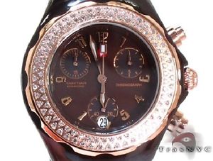 Ladies Women Michele Tahitian Ceramic Collection Watch MWW12A000013 SI1 0.47ct