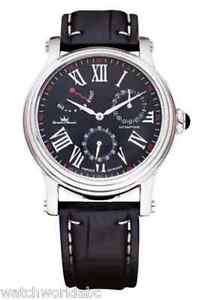 Yonger and Bresson Mens YBH 8302H-01 Automatic Black Leather Date Watch