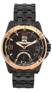 Yonger & Bresson Men's YBH 8322-07 M Automatic Rose-Gold Black Steel Watch