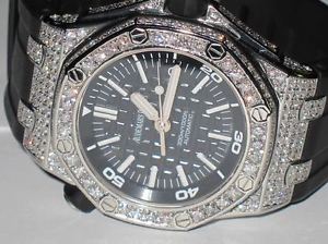 Mens Audemars Piguet Royal Oak Offshore Diver *** Diamonds Everywhere ***