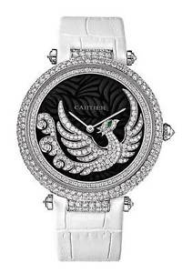 Bestiaire Evol D'un Phoenix Dark Purple Mother of Pearl wDiamonds Feather Dial