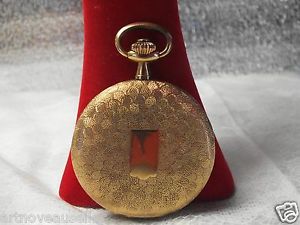TAVANNES 18K YELLOW GOLD FANCY HUNTER CASE POCKET WATCH HIGH GRADE 15 JEWEL