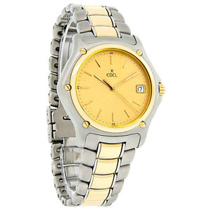 Ebel 1911 Series Mens Champagne 18K Gold LInks Swiss Quartz Watch