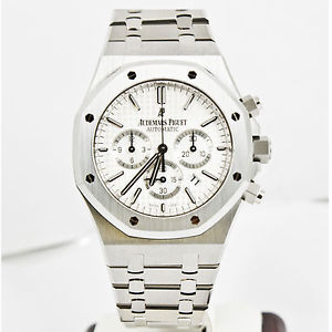 Audemars Piguet 41mm Royal Oak Chronograph Model 26320ST.OO.1220ST.02 White Dial