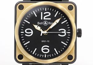 BELL & ROSS Aviation 18K Solid Gold PVD Automatic Mens Watch BR01-92 (BF072053)