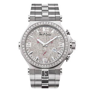 Joe Rodeo Diamant Herren Uhr - PHANTOM silber 8.75 ctw