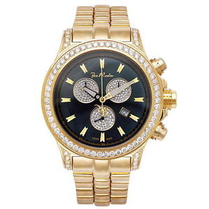Joe Rodeo Diamond Men's Watch - MASTER PILOT gold 7.2 ctw