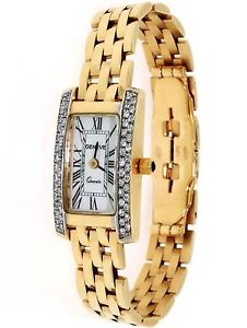 Ladies Geneve 0585 14k White Gold 0.60 Cts. Diamonds Bezel Quartz Watch