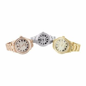 Mens Icetime 11Ct Diamond Roman Dial Rose White & Yellow Gold Finish Rodeo Watch