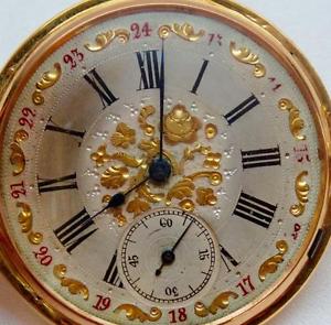 Important Historical Japanese Emperor Meiji 18k gold&enamel pocket watch&box