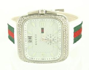 Bianco Gucci Coupe Rosso Verde Bandiera Fedina Da Uomo Diamante
