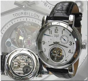 TRIAS "fliegender" Tourbillon avec réserve de marche- AFFICHAGE 25 Vis à pierre