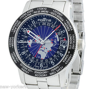 Fortis Aviatis B-47 World Timer GMT Black - Limited Edition - 674.21.11 M
