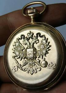 Imperial Russian military officer's award Pavel Bure(Pavel Buhre)14k gold watch