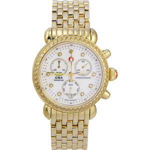 MICHELE Women's MWW03M000141 CSX-36 Analog Display Swiss Quartz Gold Watch
