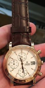 Concord 18K Rose Gold Automatic Chronograph Swiss Made Wrist Watch 50-A7-210/1