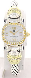 Ladies Sterling Silver & 14k Yellow Gold David Yurman T-2652 w/ Diamonds