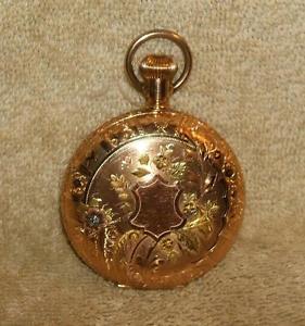 Circa 1893 American Waltham Model 1883 AT&Co Pocket Watch Heavy Gold Plate Case