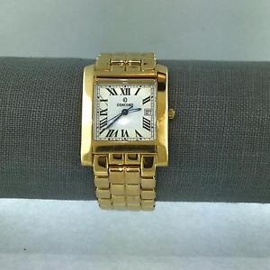 CONCORD 14K YELLOW GOLD 28 57 651 QUARTZ MENS ROMAN NUMERAL WHITE DIAL WATCH
